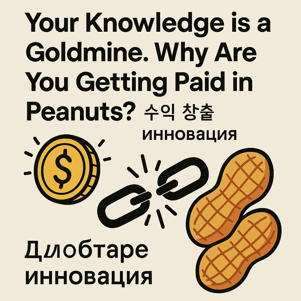 Your Knowledge is a Goldmine. Why Are You Getting Paid in Peanuts?