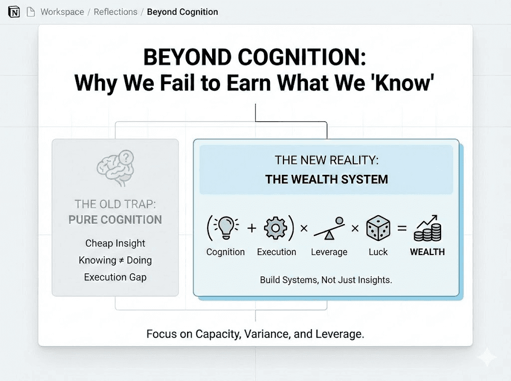 我们总说人赚不到认知以外的钱，但是其实你连认知以内的钱都赚不到！